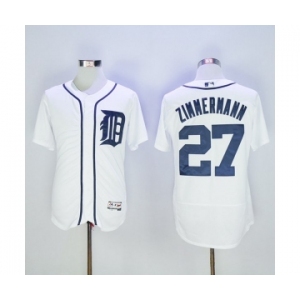 Men Detroit Tigers #27 Jordan Zimmermann Majestic White Flexbase Authentic Collection Player Jersey