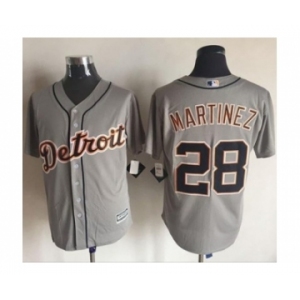 Men Detroit Tigers #28 J. D. Martinez Gray 2016 Official Cool Base Jersey