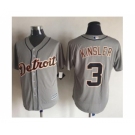 Men Detroit Tigers #3 Ian Kinsler Gray 2016 Official Cool Base Jersey