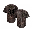 Men Detroit Tigers #34 James McCann Camo Realtree Collection Cool Base Stitched MLB Jersey