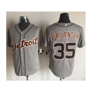 Men Detroit Tigers #35 Justin Verlander Grey 2016 Official Cool Base Jersey