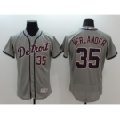 Men Detroit Tigers #35 Justin Verlander Majestic Gray Flexbase Authentic Collection Player Jersey