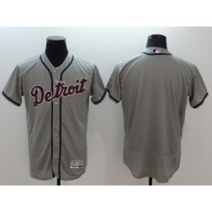 Men Detroit Tigers Blank Majestic Gray Flexbase Authentic Collection Team Jersey