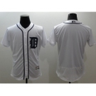 Men Detroit Tigers Blank Majestic white Flexbase Authentic Collection Player Jersey