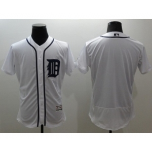 Men Detroit Tigers Blank Majestic white Flexbase Authentic Collection Player Jersey