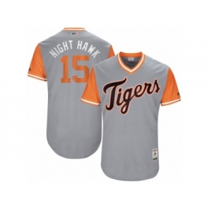 Men's 2017 Little League World Series Tigers #15 Mikie Mahtook Night Hawk Gray Jersey
