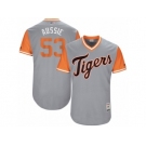 Men's 2017 Little League World Series Tigers #53 Warwick Saupold Aussie Gray Jersey