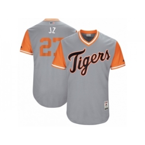 Men's 2017 Little League World Series Tigers Jordan Zimmermann #27 J Z Gray Jersey