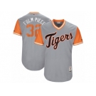 Men's 2017 Little League World Series Tigers Michael Fulmer #32 Fulm Piece Gray Jersey