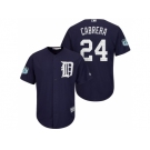 Men's Detroit Tigers #24 Miguel Cabrera 2017 Spring Training Cool Base Stitched MLB Jersey