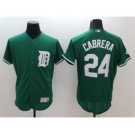 Men's Detroit Tigers #24 Miguel Cabrera Majestic Green Celtic Flexbase Authentic Collection Player Jersey