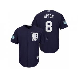 Men's Detroit Tigers #8 Justin Upton 2017 Spring Training Cool Base Stitched MLB Jersey