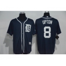 Men's Detroit Tigers #8 Justin Upton Blue Official Cool Base Player Jersey