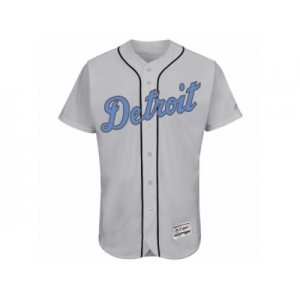 Men's Detroit Tigers Majestic Blank Gray Fashion 2016 Father's Day Flex Base Team Jersey