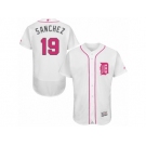 Men's Majestic Detroit Tigers #19 Anibal Sanchez Authentic White 2016 Mother's Day Fashion Flex Base MLB Jersey