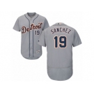 Men's Majestic Detroit Tigers #19 Anibal Sanchez Grey Flexbase Authentic Collection MLB Jersey