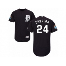 Men's Majestic Detroit Tigers #24 Miguel Cabrera Navy Blue Flexbase Authentic Collection MLB Jersey