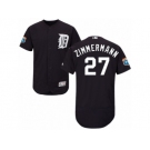Men's Majestic Detroit Tigers #27 Jordan Zimmermann Navy Blue Flexbase Authentic Collection MLB Jersey