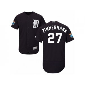 Men's Majestic Detroit Tigers #27 Jordan Zimmermann Navy Blue Flexbase Authentic Collection MLB Jersey