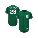 Men's Majestic Detroit Tigers #28 J. D. Martinez Green Celtic Flexbase Authentic Collection MLB Jersey