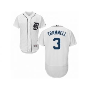 Men's Majestic Detroit Tigers #3 Alan Trammell White Flexbase Authentic Collection MLB Jersey