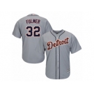 Men's Majestic Detroit Tigers #32 Michael Fulmer Replica Grey Road Cool Base MLB Jersey