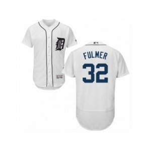 Men's Majestic Detroit Tigers #32 Michael Fulmer White Flexbase Authentic Collection MLB Jersey