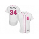 Men's Majestic Detroit Tigers #34 James McCann Authentic White 2016 Mother's Day Fashion Flex Base MLB Jersey