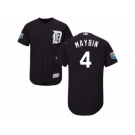 Men's Majestic Detroit Tigers #4 Cameron Maybin Navy Blue Flexbase Authentic Collection MLB Jersey