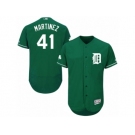 Men's Majestic Detroit Tigers #41 Victor Martinez Green Celtic Flexbase Authentic Collection MLB Jersey