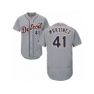 Men's Majestic Detroit Tigers #41 Victor Martinez Grey Flexbase Authentic Collection MLB Jersey