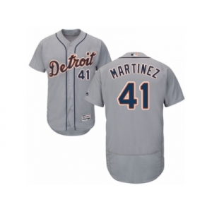 Men's Majestic Detroit Tigers #41 Victor Martinez Grey Flexbase Authentic Collection MLB Jersey