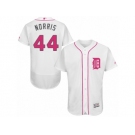 Men's Majestic Detroit Tigers #44 Daniel Norris Authentic White 2016 Mother's Day Fashion Flex Base MLB Jersey