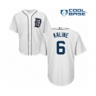 Men's Majestic Detroit Tigers #6 Al Kaline Authentic White Home Cool Base MLB Jersey