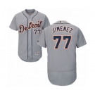 Men's Majestic Detroit Tigers #77 Joe Jimenez Grey Road Flex Base Authentic Collection MLB Jersey