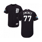 Men's Majestic Detroit Tigers #77 Joe Jimenez Navy Blue Alternate Flex Base Authentic Collection MLB Jersey