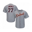 Men's Majestic Detroit Tigers #77 Joe Jimenez Replica Grey Road Cool Base MLB Jersey