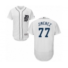 Men's Majestic Detroit Tigers #77 Joe Jimenez White Home Flex Base Authentic Collection MLB Jersey