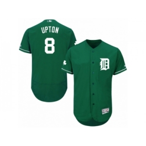Men's Majestic Detroit Tigers #8 Justin Upton Green Celtic Flexbase Authentic Collection MLB Jersey