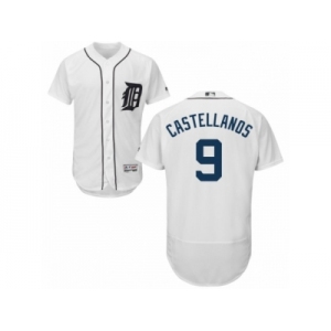 Men's Majestic Detroit Tigers #9 Nick Castellanos White Flexbase Authentic Collection MLB Jersey