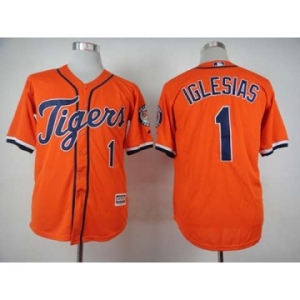 mlb jerseys detroit tigers #1 iglesias orange
