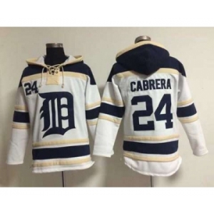 mlb jerseys detroit tigers #24 cabrera white[pullover hooded sweatshirt]