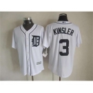 mlb jerseys detroit tigers #3 kinsler white[kinsler]