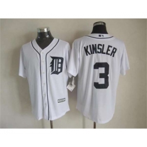 mlb jerseys detroit tigers #3 kinsler white[kinsler]