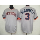 mlb jerseys detroit tigers #3 trammelll m&n grey