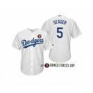 2019 Armed Forces Day #5 Corey Seager Los Angeles Dodgers White Jersey