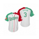 Chris Taylor #3 Los Angeles Dodgers Two-Tone Mexican Heritage Night Cool Base Jersey