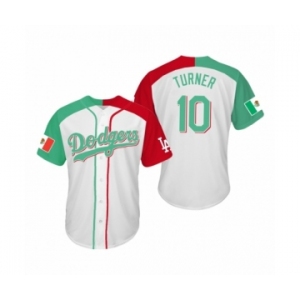 Justin Turner #10 Los Angeles Dodgers Two-Tone Mexican Heritage Night Cool Base Jersey