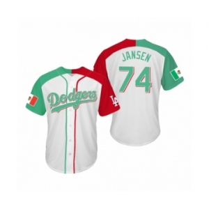 Kenley Jansen #74 Los Angeles Dodgers Two-Tone Mexican Heritage Night Cool Base Jersey