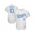 Los Angeles Dodgers #10 Justin Turner White Flexbase Authentic Collection 2016 Father's Day Stitched Baseball Jersey